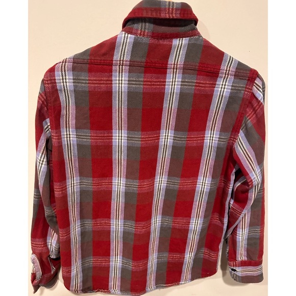 Frost-Proof Plaid Long-Sleeved Flannel Cotton Buttoned Down Boyfriend Style Top - Picture 14 of 16